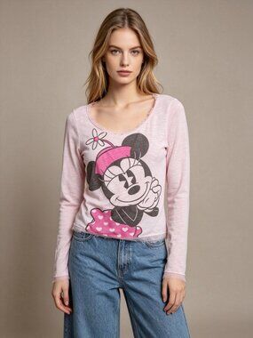 Disney Parks Authentic Sheer Long Sleeve Minnie Mouse Shirt- XXL (NWT)